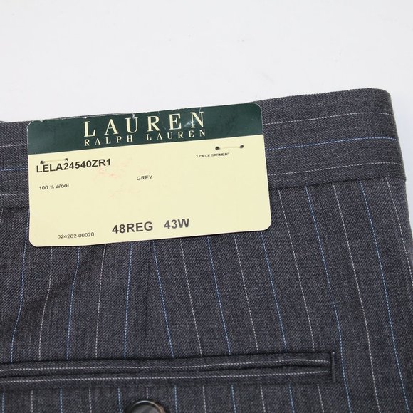 Lauren Ralph Lauren Other - LAUREN Ralph Lauren Green Label Pleated NWT Mens 43 x 30 Gray Striped Wool Pants